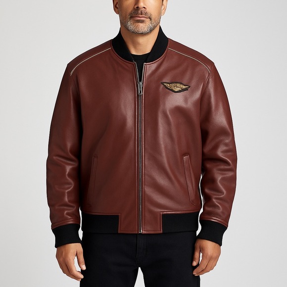 Harley-Davidson 120th Anniversary Leather Jacket‎ 4XL Red Goat Skin Bomber 2023 - Picture 1 of 12